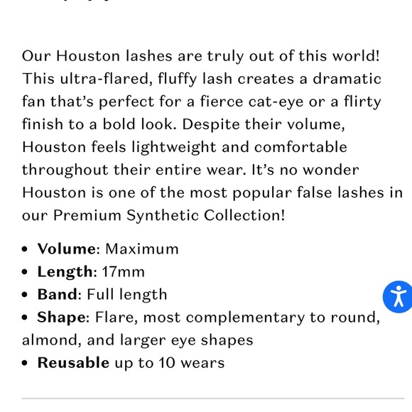 Houston
$11.99
PREMIUM SYNTHETIC
Lily lashes - Picture 8 of 9